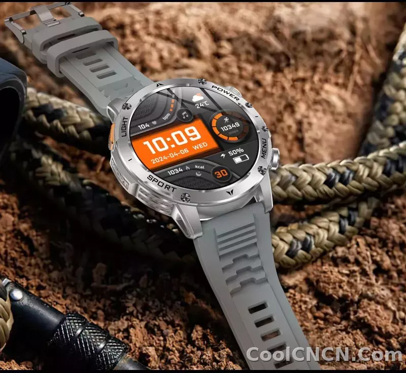 CoolWiz Original T Rex 3 Ultra Military GPS smartwatch with trajectory tracking and compass, 1000 mAh battery, 5 ATM water resistance; smart sports watch for men and women, suitable for outdoor sports and everyday use - detail