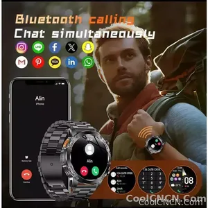 CoolWiz Original T Rex 3 Ultra Military GPS smartwatch with trajectory tracking and compass, 1000 mAh battery, 5 ATM water resistance; smart sports watch for men and women, suitable for outdoor sports and everyday use - view 1