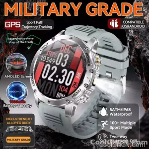 CoolWiz Original T Rex 3 Ultra Military GPS smartwatch with trajectory tracking and compass, 1000 mAh battery, 5 ATM water resistance; smart sports watch for men and women, suitable for outdoor sports and everyday use - view 3
