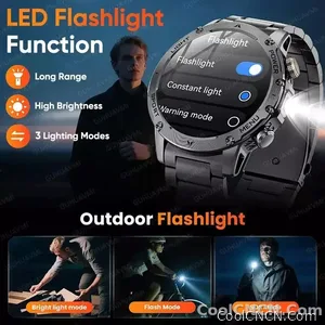 CoolWiz Original T Rex 3 Ultra Military GPS smartwatch with trajectory tracking and compass, 1000 mAh battery, 5 ATM water resistance; smart sports watch for men and women, suitable for outdoor sports and everyday use - view 6