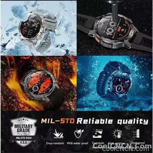 CoolWiz Original T Rex 3 Ultra Military GPS smartwatch with trajectory tracking and compass, 1000 mAh battery, 5 ATM water resistance; smart sports watch for men and women, suitable for outdoor sports and everyday use - view 7
