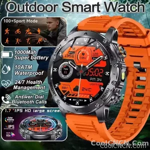 CoolWiz Original T Rex 3 Ultra Military GPS smartwatch with trajectory tracking and compass, 1000 mAh battery, 5 ATM water resistance; smart sports watch for men and women, suitable for outdoor sports and everyday use - view 10