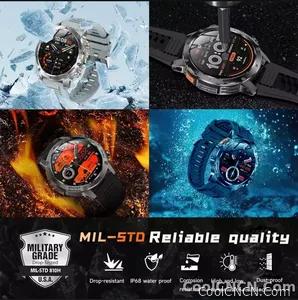 CoolWiz Original T Rex 3 Ultra Military GPS smartwatch with trajectory tracking and compass, 1000 mAh battery, 5 ATM water resistance; smart sports watch for men and women, suitable for outdoor sports and everyday use - view 15