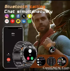 CoolWiz Original T Rex 3 Ultra Military GPS smartwatch with trajectory tracking and compass, 1000 mAh battery, 5 ATM water resistance; smart sports watch for men and women, suitable for outdoor sports and everyday use - view 19