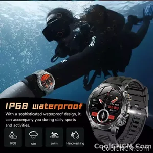 CoolWiz Original T Rex 3 Ultra Military GPS smartwatch with trajectory tracking and compass, 1000 mAh battery, 5 ATM water resistance; smart sports watch for men and women, suitable for outdoor sports and everyday use - view 27