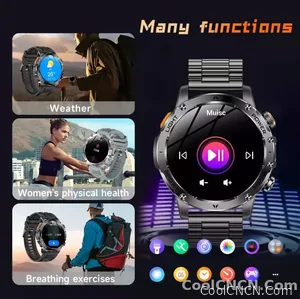 CoolWiz Original T Rex 3 Ultra Military GPS smartwatch with trajectory tracking and compass, 1000 mAh battery, 5 ATM water resistance; smart sports watch for men and women, suitable for outdoor sports and everyday use - view 28