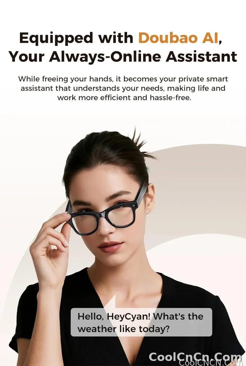 CoolWiz Smart Glasses Baru 3600MAh Pengecas Mudah Alih M02ultra Wanita 800W Kamera AI Terjemahan Rakaman Video Pemain Muzik Cermin Mata Panggilan Lelaki Untuk Sukan Luar Penggunaan Harian - detail