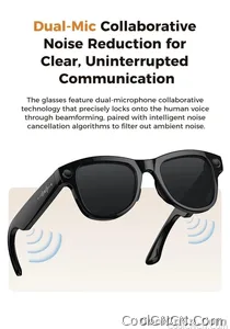 CoolWiz Smart Glasses Baru 3600MAh Pengecas Mudah Alih M02ultra Wanita 800W Kamera AI Terjemahan Rakaman Video Pemain Muzik Cermin Mata Panggilan Lelaki Untuk Sukan Luar Penggunaan Harian - view 25