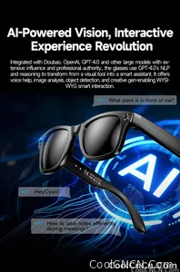 CoolWiz smart glasses with a 1080P video camera, black sunglasses, Bluetooth call translation, music playback, recording, men’s photochromic glasses for outdoor sports and everyday use - view 20