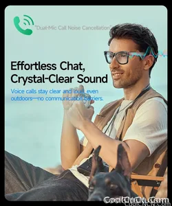 CoolWiz smart glasses with a 1080P video camera, black sunglasses, Bluetooth call translation, music playback, recording, men’s photochromic glasses for outdoor sports and everyday use - view 29