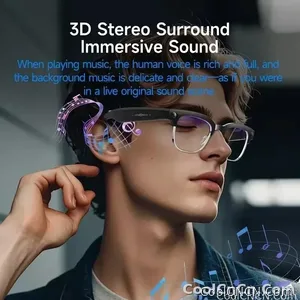 CoolWiz New AI Smart Glasses — 120+ Language Translations, 8MP Camera, 8K Resolution, Video & Music Playback, Business Calls, Color‑Changing Lenses, for Men, suitable for outdoor sports and everyday use - view 1