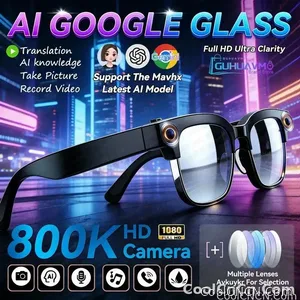 CoolWiz New AI Smart Glasses — 120+ Language Translations, 8MP Camera, 8K Resolution, Video & Music Playback, Business Calls, Color‑Changing Lenses, for Men, suitable for outdoor sports and everyday use - view 4