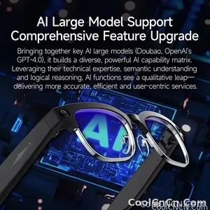 CoolWiz New AI Smart Glasses — 120+ Language Translations, 8MP Camera, 8K Resolution, Video & Music Playback, Business Calls, Color‑Changing Lenses, for Men, suitable for outdoor sports and everyday use - view 7
