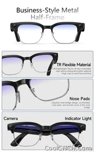 CoolWiz New AI Smart Glasses — 120+ Language Translations, 8MP Camera, 8K Resolution, Video & Music Playback, Business Calls, Color‑Changing Lenses, for Men, suitable for outdoor sports and everyday use - view 13