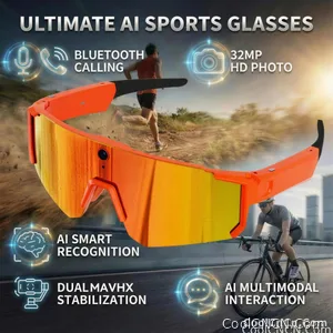 CoolWiz WiFi smart 8MP camera glasses for men, 1080p HD video recording, 32GB storage, polarized sunglasses with AI voice dialogue translation, suitable for sports and outdoor daily use - view 10