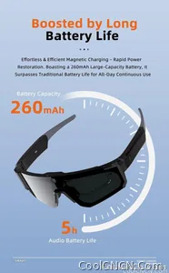 CoolWiz WiFi smart 8MP camera glasses for men, 1080p HD video recording, 32GB storage, polarized sunglasses with AI voice dialogue translation, suitable for sports and outdoor daily use - view 22
