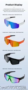 CoolWiz WiFi smart 8MP camera glasses for men, 1080p HD video recording, 32GB storage, polarized sunglasses with AI voice dialogue translation, suitable for sports and outdoor daily use - view 23