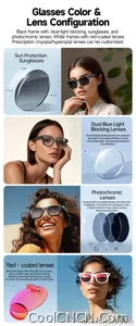 CoolWiz Camera HD Pixel 800W New 32GB Smart Glasses for Women — Photo Capture & Video Recording, AI Translation, Waterproof AI Glasses for Men, suitable for outdoor sports and daily use - view 31
