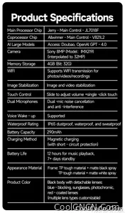 CoolWiz Camera HD Pixel 800W New 32GB Smart Glasses for Women — Photo Capture & Video Recording, AI Translation, Waterproof AI Glasses for Men, suitable for outdoor sports and daily use - view 33