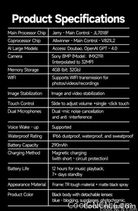 CoolWiz AI Smart Glasses 4K HD with Color Change, 8MP Camera, 1080p Video, AI Music Player, AI Calls, AI Sports Glasses for Men, for Outdoor Sports and Everyday Use - view 32