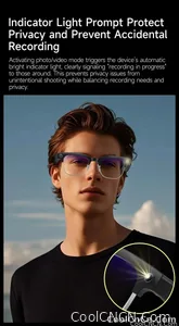 CoolWiz AI Smart Glasses 4K HD with Color Change, 8MP Camera, 1080p Video, AI Music Player, AI Calls, AI Sports Glasses for Men, for Outdoor Sports and Everyday Use - view 15