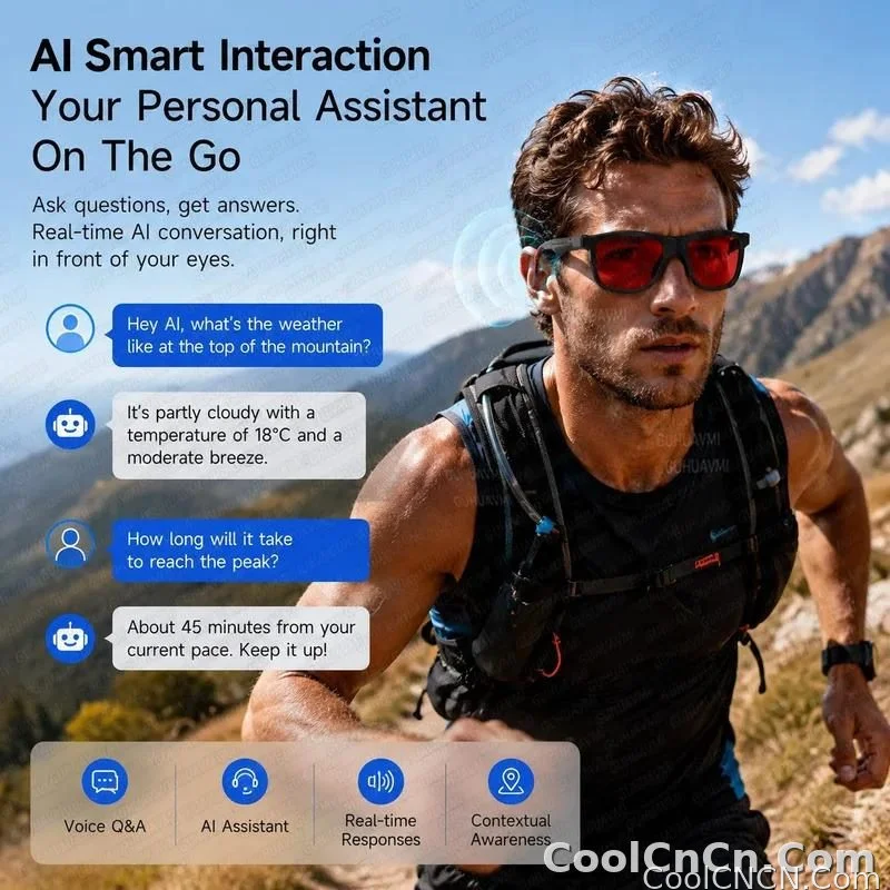 CoolWiz Cermin Mata Pintar Bluetooth 4 Tahap Elektrochromic AI Baharu ChatGPT 164+Terjemahan Bahasa Muzik Panggilan Bebas Tangan Cermin Mata Hitam Untuk Sukan Luar Penggunaan Harian - detail