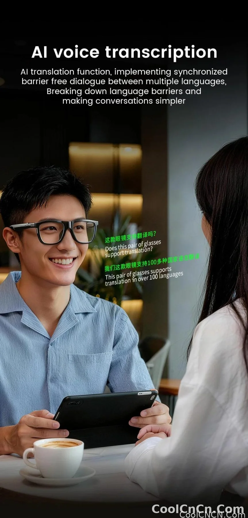 CoolWiz Cermin Mata Pintar Bluetooth 4 Tahap Elektrochromic AI Baharu ChatGPT 164+Terjemahan Bahasa Muzik Panggilan Bebas Tangan Cermin Mata Hitam Untuk Sukan Luar Penggunaan Harian - detail