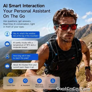 CoolWiz Cermin Mata Pintar Bluetooth 4 Tahap Elektrochromic AI Baharu ChatGPT 164+Terjemahan Bahasa Muzik Panggilan Bebas Tangan Cermin Mata Hitam Untuk Sukan Luar Penggunaan Harian - view 5