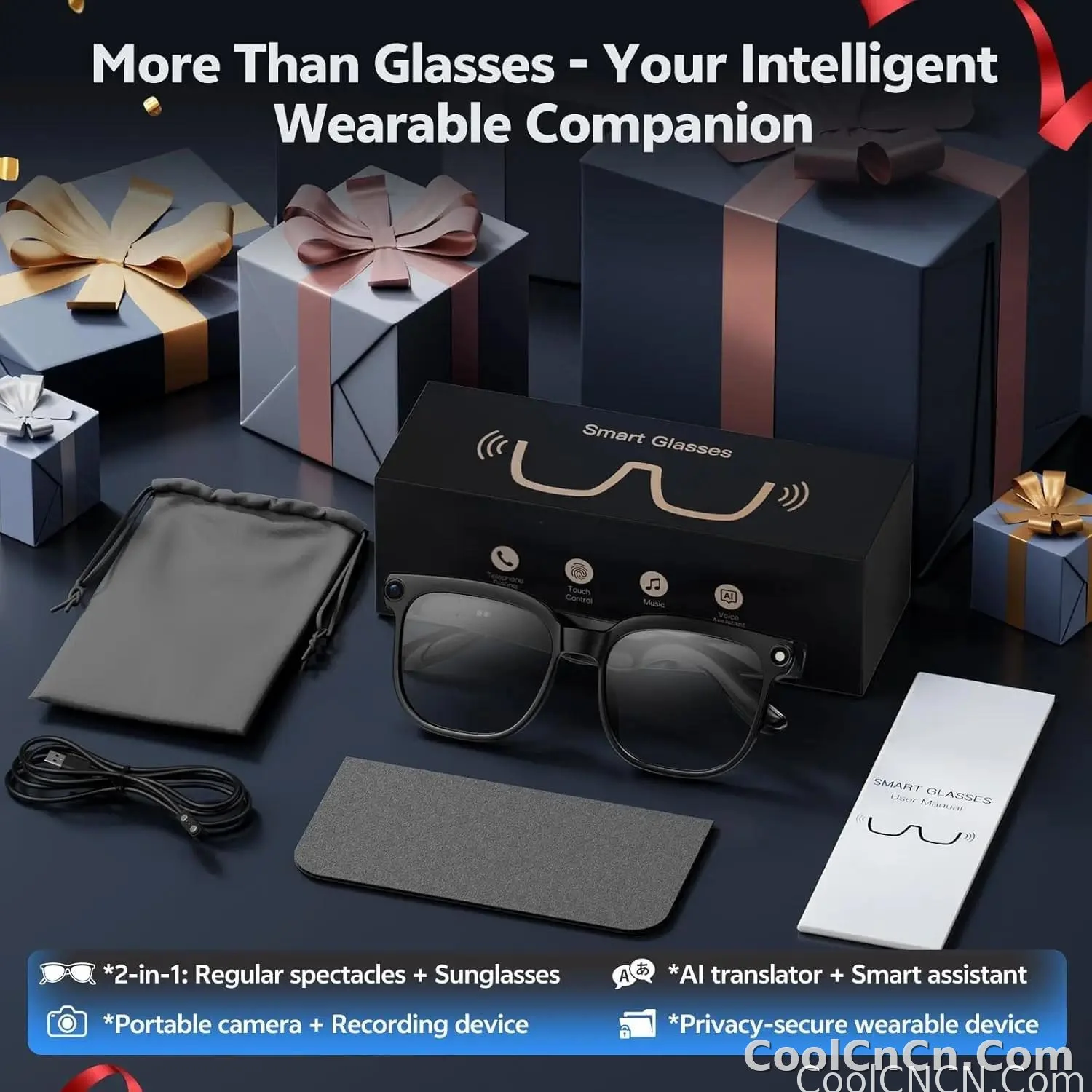 2026 New POV 800W Pixel 4K HD Trave Business Smart Glasses Men&Women 100+Language Translation 1080P Video Chatgpt Sunglasses IOS - detail