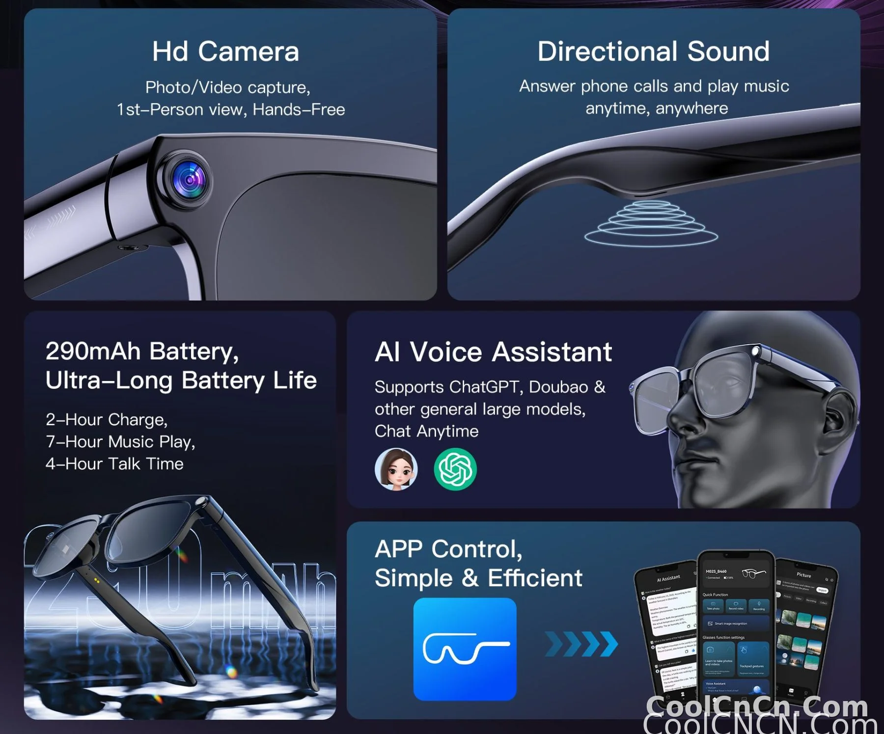 2026 New POV 800W Pixel 4K HD Trave Business Smart Glasses Men&Women 100+Language Translation 1080P Video Chatgpt Sunglasses IOS - detail