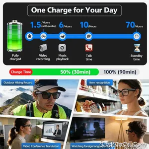 2026 New POV 800W Pixel 4K HD Trave Business Smart Glasses Men&Women 100+Language Translation 1080P Video Chatgpt Sunglasses IOS - view 4
