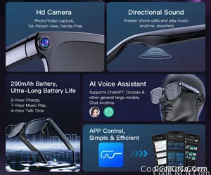 2026 New POV 800W Pixel 4K HD Trave Business Smart Glasses Men&Women 100+Language Translation 1080P Video Chatgpt Sunglasses IOS - view 9