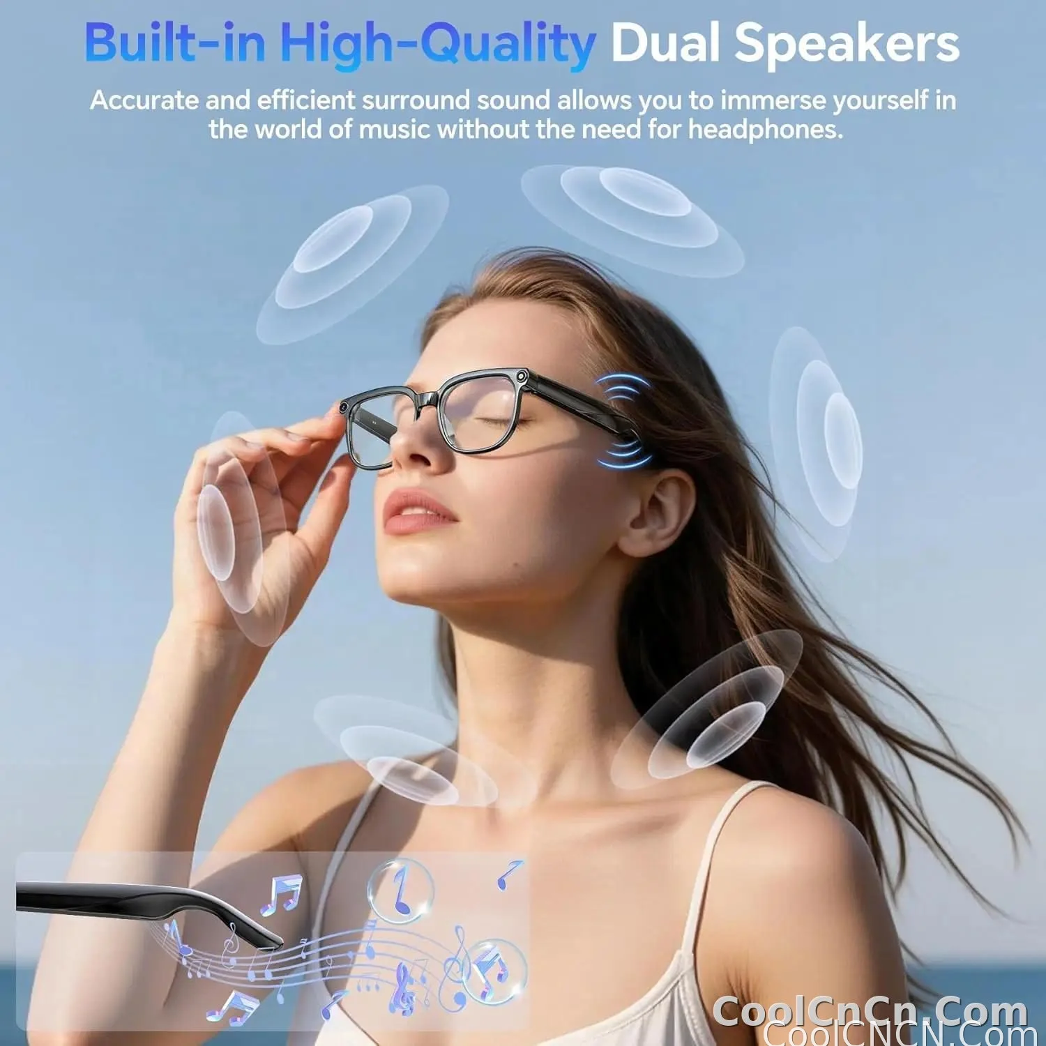 2026 New 800W HD Pixel Smart Glasses Men Anti-shake Camera AI Language Translation Video Recording ChatGPT Music Call Sunglasses - detail