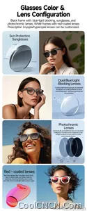 New Upgrade Smart Glasees With Camera Video Recording Languages Bluetooth Call Translation Voice Sunglasses - view 28