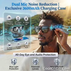 2026New 8MP 4K HD Camera AI Glasses Men 3600mAh Power Bank 32G Memory 160+ Translation Glasses Waterproof Smart Sunglasses Women - view 4