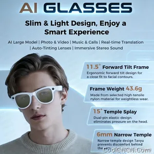 2026New Smart AI Glasses 4K 800W Camera ChatGPT Photos&Video 3600mAh Charging Case Power Bank 32GB Translation Music Sunglasses - view 4