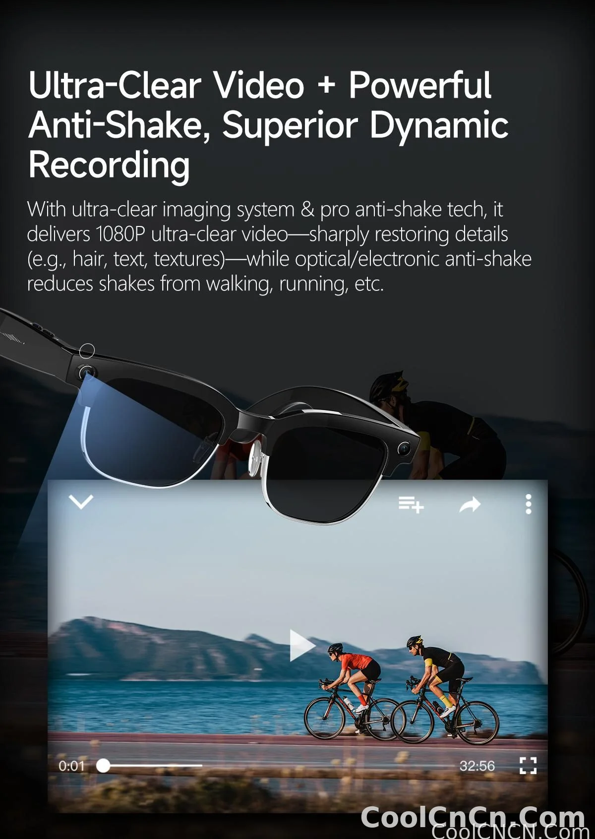 2026New AI Smart Glasses 120+Language Translation 800W Pixel Camera Video Music Player Call Business 8K Color Change Glasses Men - detail