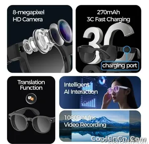 New 2026 Intelligent AI glasses shoot glasses take pictures and read pictures and record real-time translation of call music - view 20