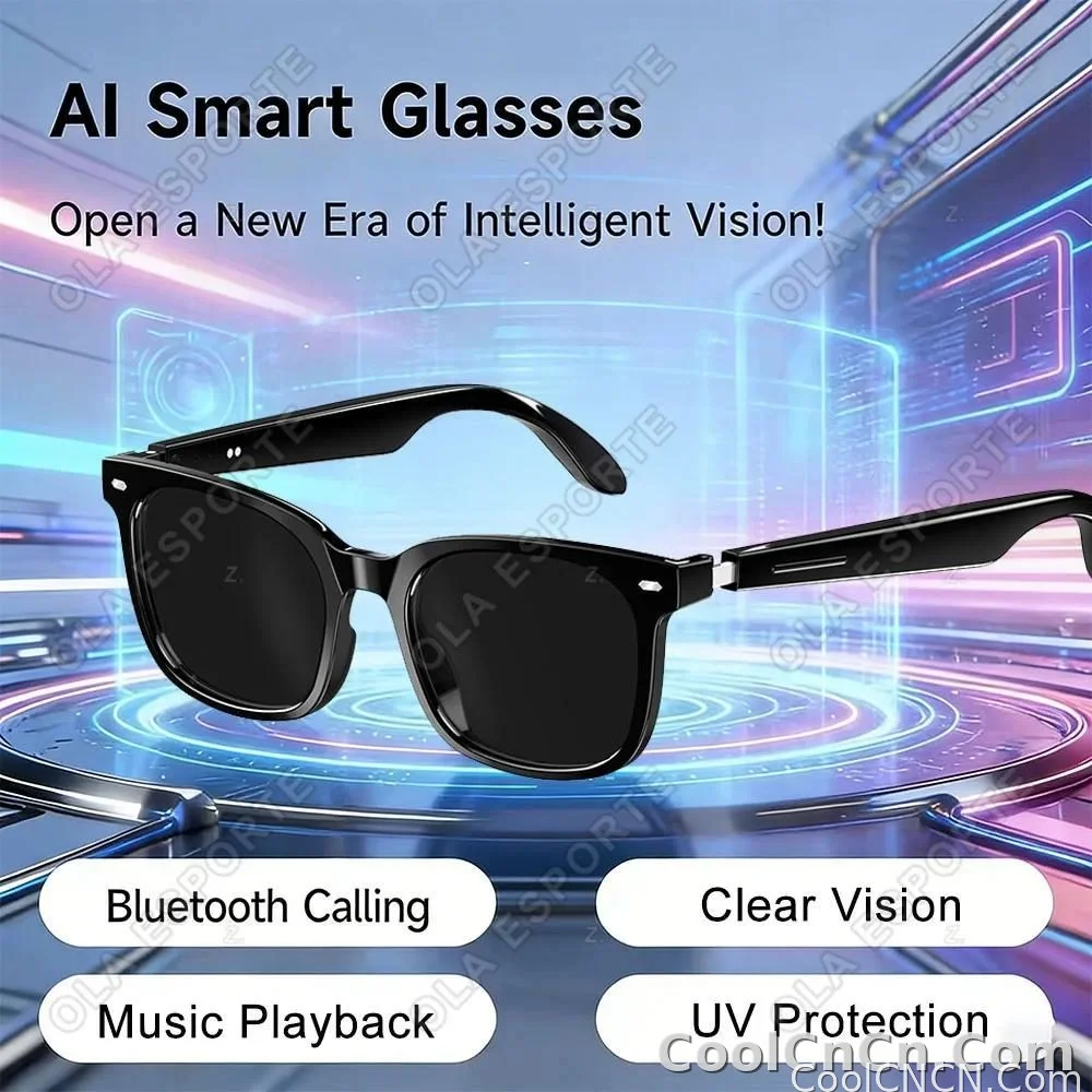 2026 New AI Smart Glasses Sunscreen Sunglasses Bluetooth Calling Music Player Camera Control UV Protection Glasses For Men Women