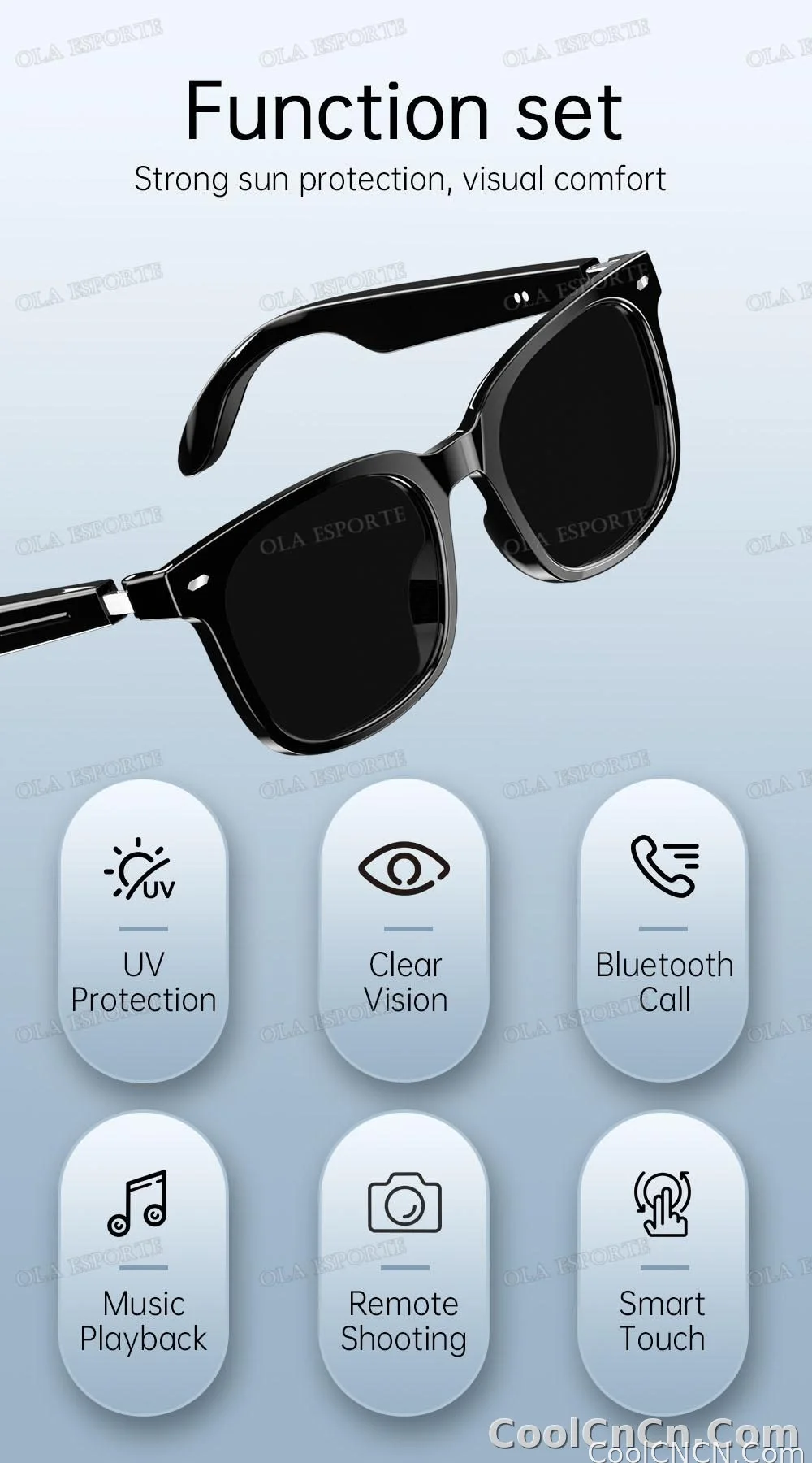 2026 New AI Smart Glasses Sunscreen Sunglasses Bluetooth Calling Music Player Camera Control UV Protection Glasses For Men Women - detail