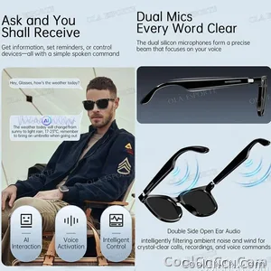 2026 New AI Smart Glasses Sunscreen Sunglasses Bluetooth Calling Music Player Camera Control UV Protection Glasses For Men Women - view 7