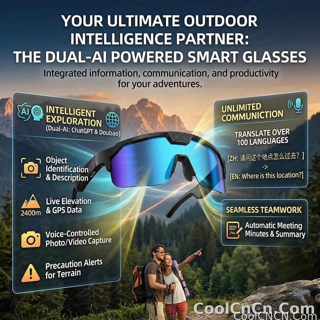2026 New AI Smart Sports Glasses with 1200P Camera 4k Anti-Shake AI Voice Translator Bluetooth Call Dual Mic Audio Sunglasses - detail