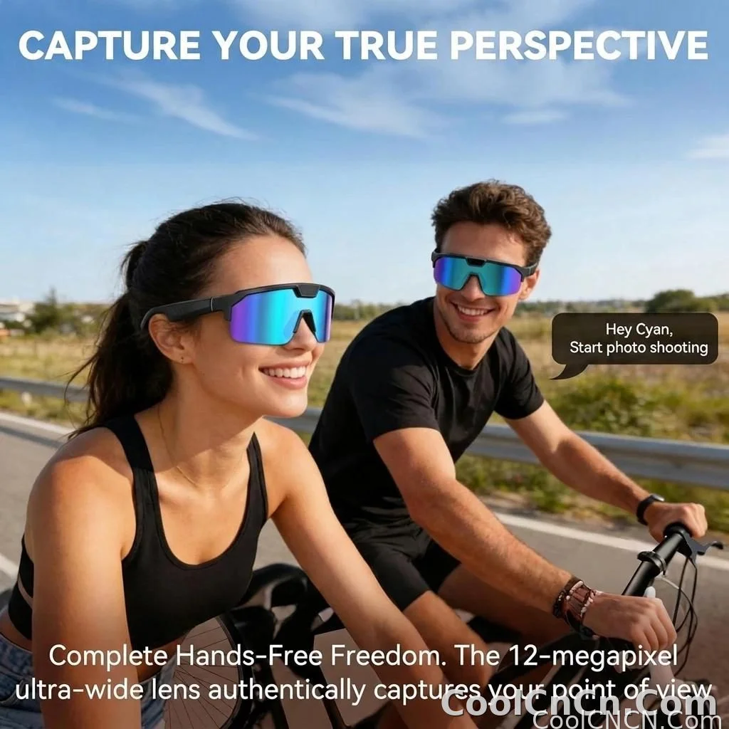 2026 New AI Smart Sports Glasses with 1200P Camera 4k Anti-Shake AI Voice Translator Bluetooth Call Dual Mic Audio Sunglasses - detail