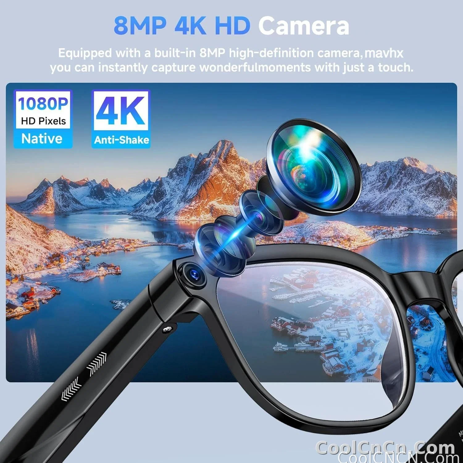 2026 New Smart AI Glasses 1080P HD Video Record Camera ChatGPT Bluetooth Call 32GB ROM Language Translation Music Sunglasses Men - detail