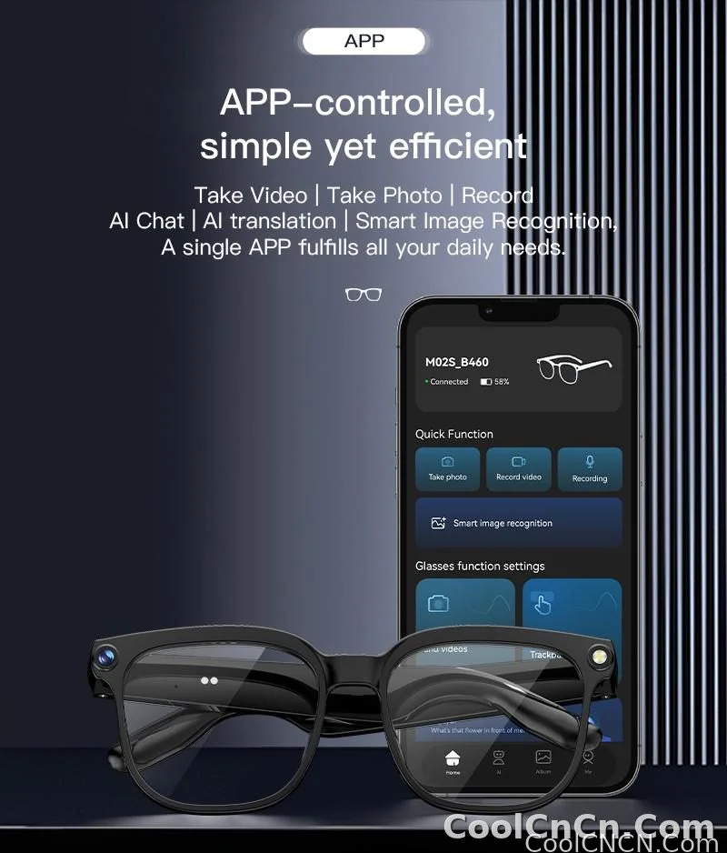 2026 New Smart AI Glasses 1080P HD Video Record Camera ChatGPT Bluetooth Call 32GB ROM Language Translation Music Sunglasses Men - detail