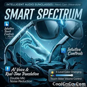 New Smart Audio Sunglasses 2026 Bluetooth Call AI Translation Touch Color Change Sliding Volume Control Dual Mic ENC Waterproof - view 1