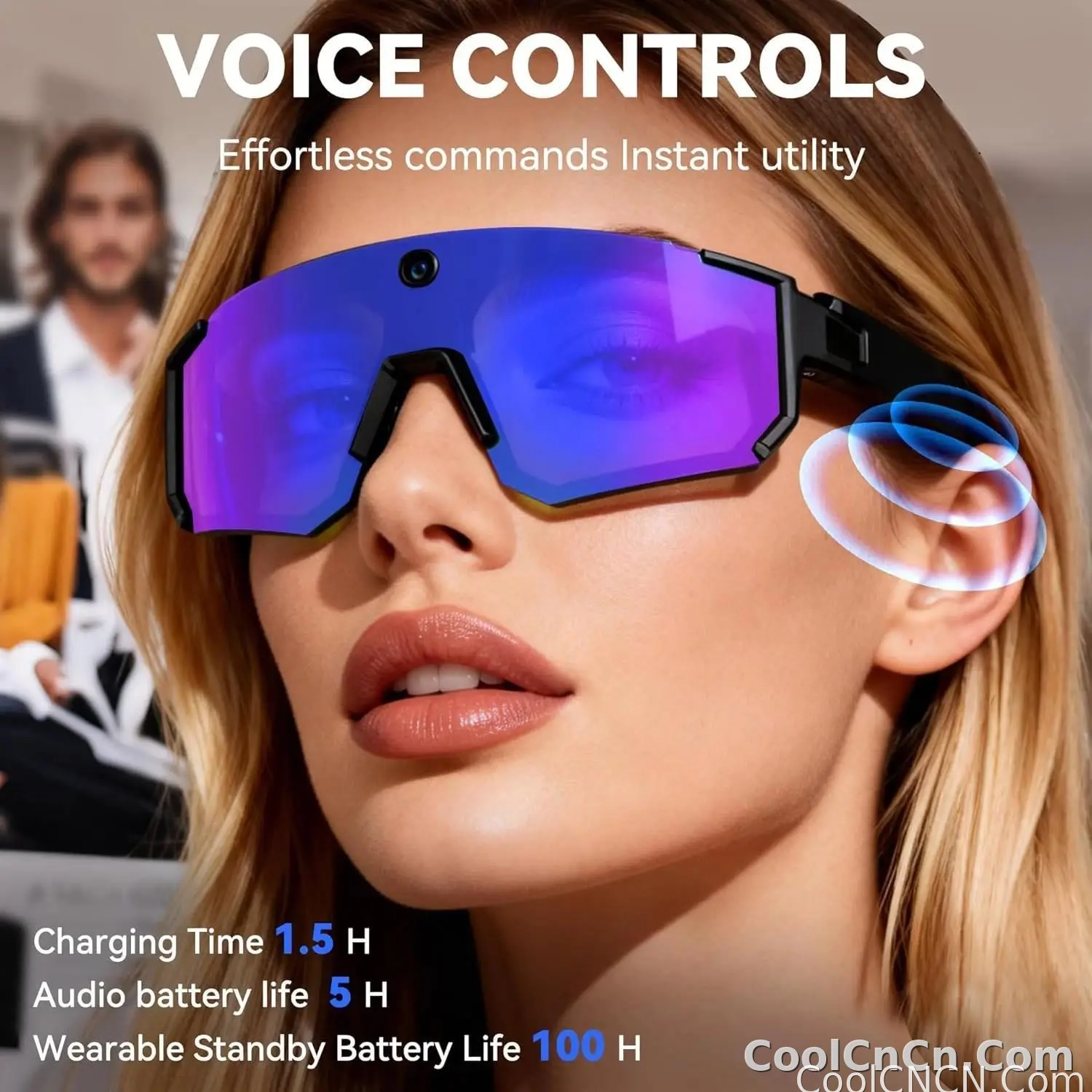 2026 New AI smart shooting&recording glasses with 800W camera, HD anti-shake bicycle riding shooting artifact, windproof goggles - detail