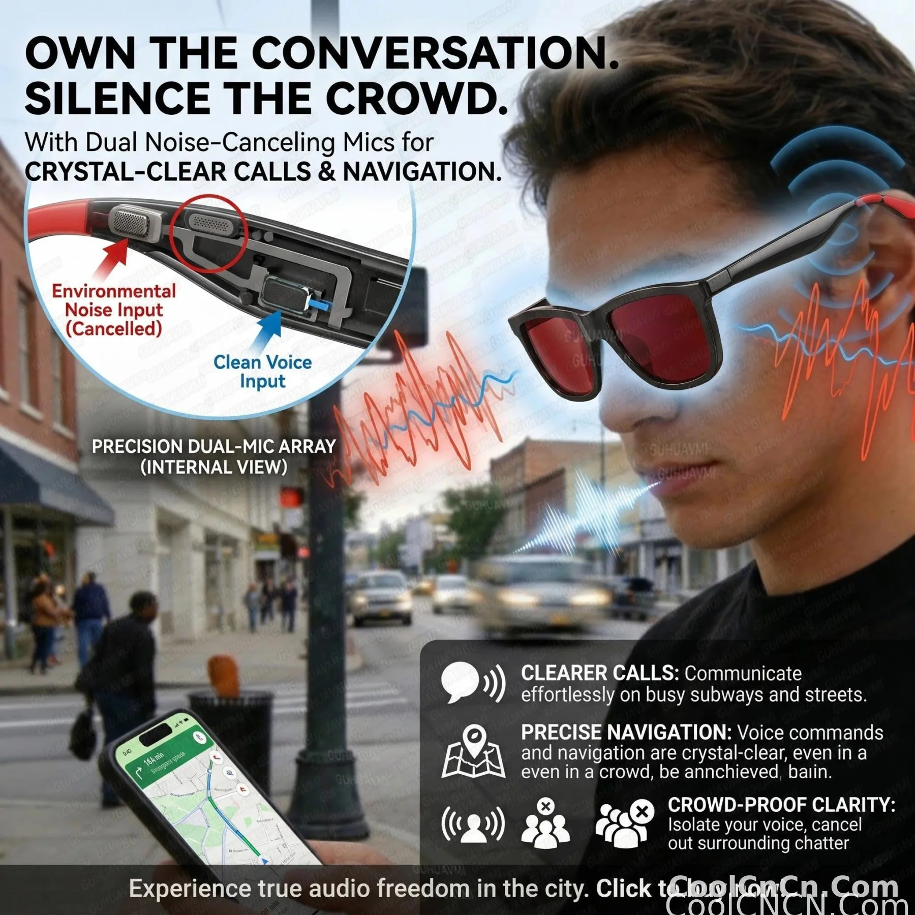 2026 New Electrochromic Lens Audio Smart Glasses Men 164+Language Translation AI ChatGPT BT Call Music Player Sunglasses Women - detail