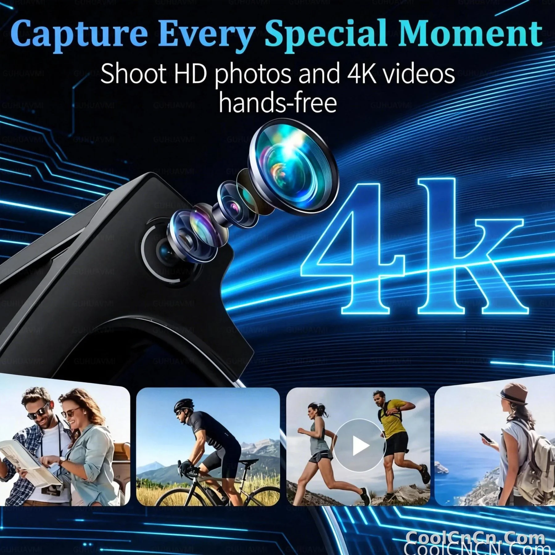 2026New 4K Ultra HD Color Change BT Call Smart Glasses AI Chat Music Player 800W Pixel Camera 1080P Video  AI Sports Glasses Men - detail