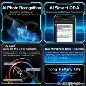 2026New 4K Ultra HD Color Change BT Call Smart Glasses AI Chat Music Player 800W Pixel Camera 1080P Video  AI Sports Glasses Men - view 4